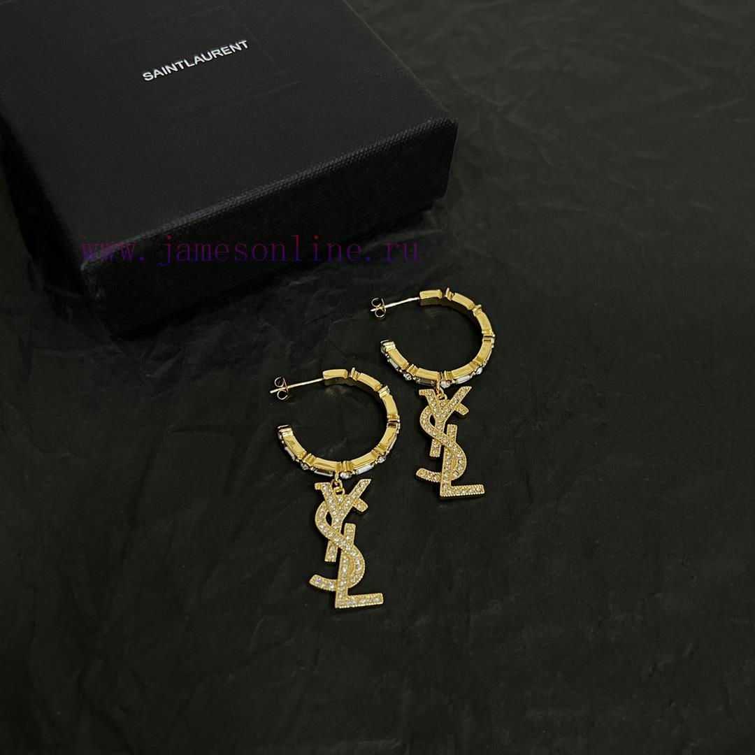 Saint Laurent Earrings Have A Strong Metallic Texture And Are Made Of Original Brass Material. cvi2xwht - Image 3