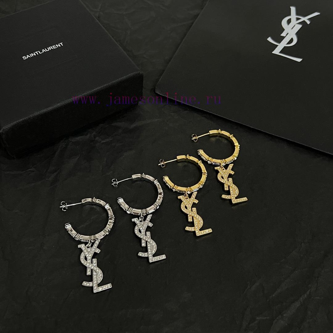 Saint Laurent Earrings Have A Strong Metallic Texture And Are Made Of Original Brass Material. cvi2xwht - Image 4