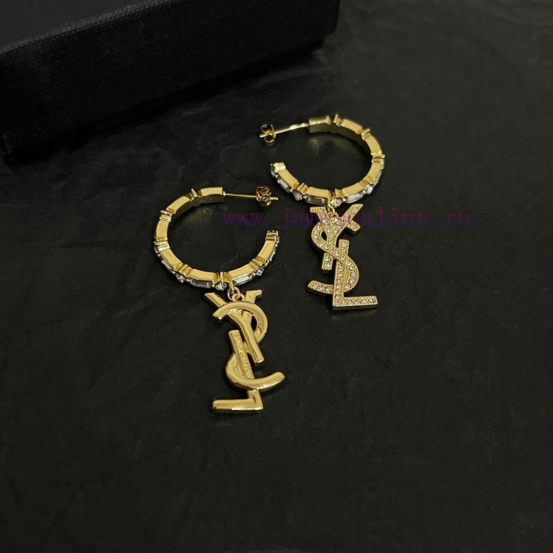 Saint Laurent Earrings Have A Strong Metallic Texture And Are Made Of Original Brass Material. cvi2xwht - Image 6