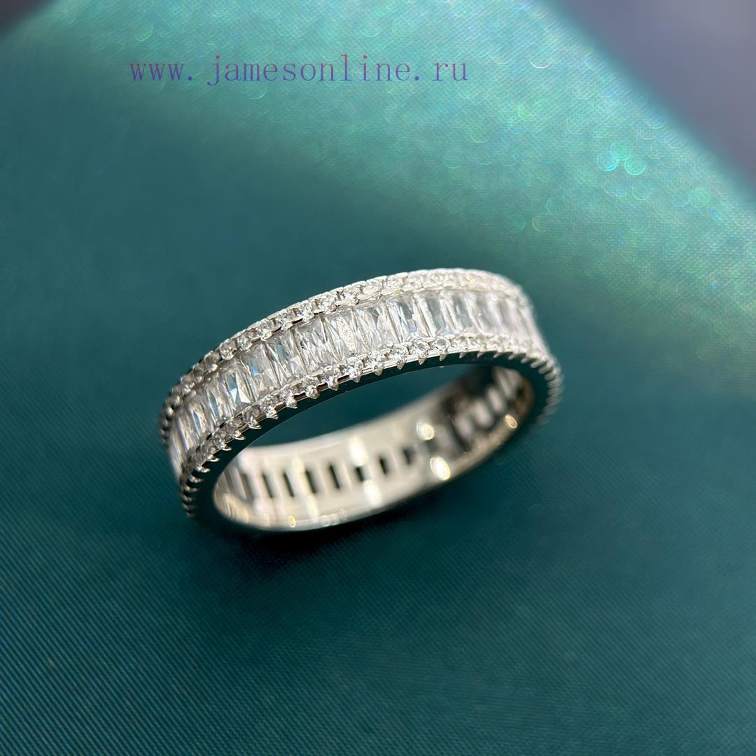A0053 Big Brand Diamond Ladder Square Interval Ring Treasure Style Niche But Very Fashionable A 7g9jbx89 - Image 2