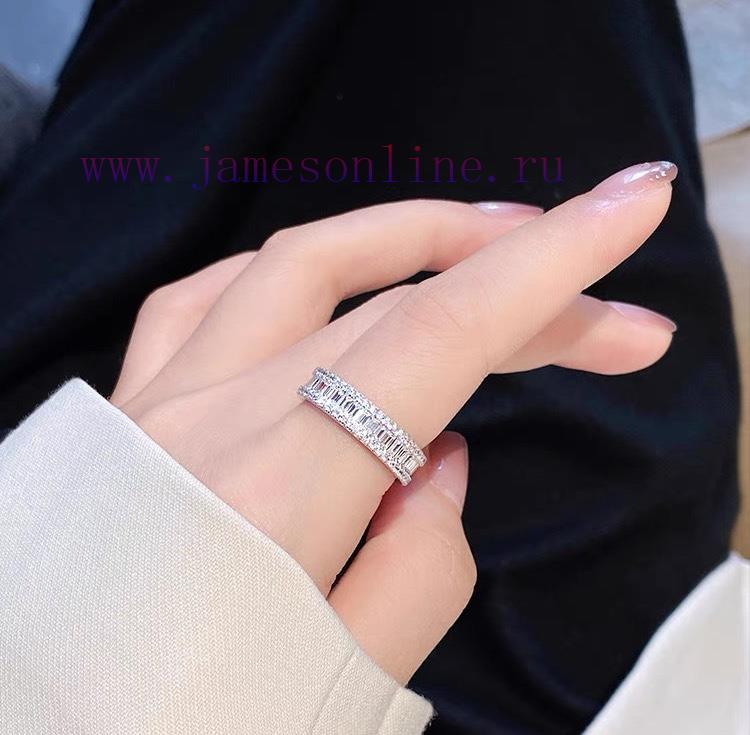 A0053 Big Brand Diamond Ladder Square Interval Ring Treasure Style Niche But Very Fashionable A 7g9jbx89 - Image 4