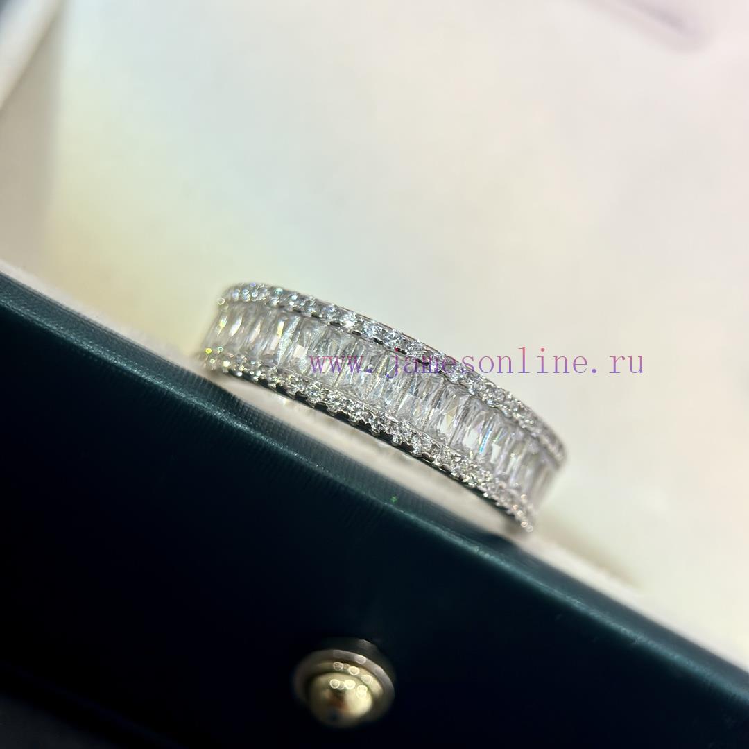 A0053 Big Brand Diamond Ladder Square Interval Ring Treasure Style Niche But Very Fashionable A 7g9jbx89 - Image 6