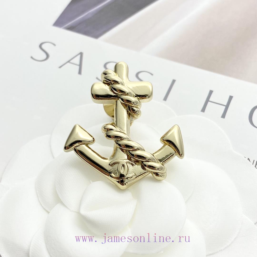 Today's New Code A735Chanel Brooch Sells Well And Hits New TrendCHAN 5c Light Gold Anchor Rope dg96kml1 - Image 5