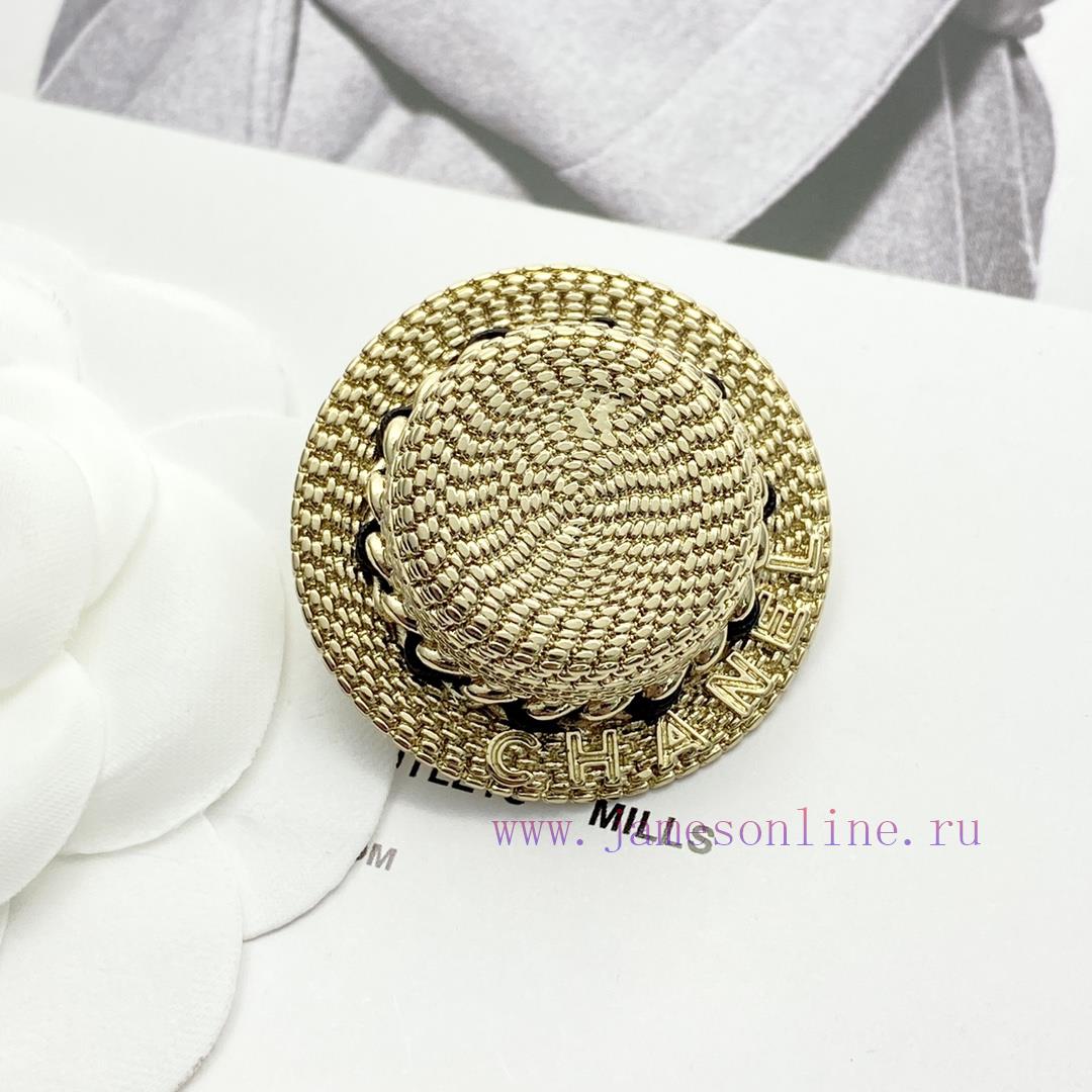 Today's New Code A740Chanel Brooch Sells Well And Hits New TrendCHAN 5c Light Gold Straw Hat Br 0bdnf0d1 - Image 2