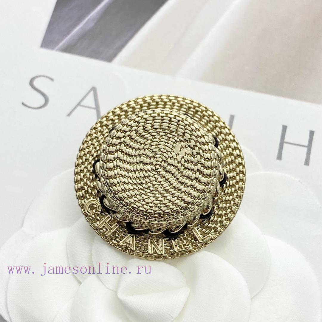 Today's New Code A740Chanel Brooch Sells Well And Hits New TrendCHAN 5c Light Gold Straw Hat Br 0bdnf0d1 - Image 5