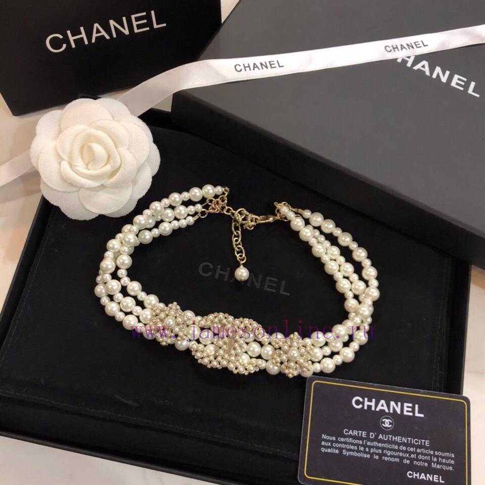 Chanel Choker's New Chanel Pearl Necklace Exudes An Elegant And Noble Feeling. Genuine Custom-m kfum3p9d
