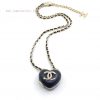 CH * Nel Black Leather Love Mirror Necklace Consistent ZP Brass MaterialUpdate Time: January 4 ynh2xqm2