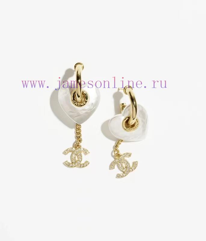 Ch@nel New Heart-shaped Design 🧡 Resin Earrings Zp Are Identical To The Original Order With Eve 8emqjf9r