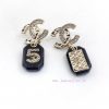 CH * Nel Black Resin 5-Character Bag Earrings Consistent ZP Brass MaterialUpdate Time: February c8tiiem9
