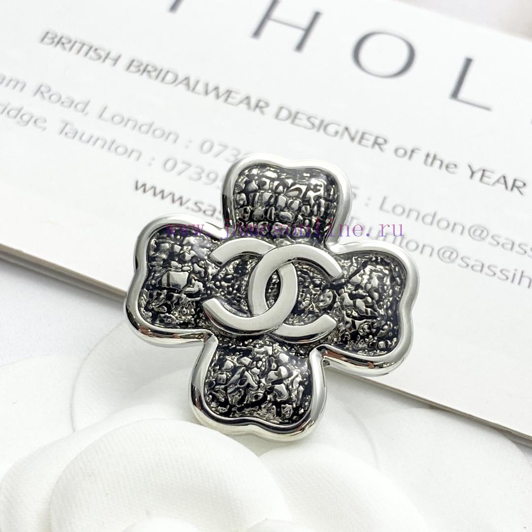 Today's New Code A741Chanel Brooch Sells Well And Hits New TrendCHAN 25 Black Silver Lace Clove 0cjpavrh - Image 2