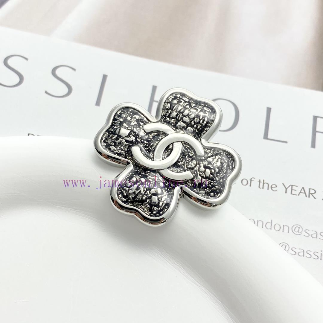 Today's New Code A741Chanel Brooch Sells Well And Hits New TrendCHAN 25 Black Silver Lace Clove 0cjpavrh - Image 4