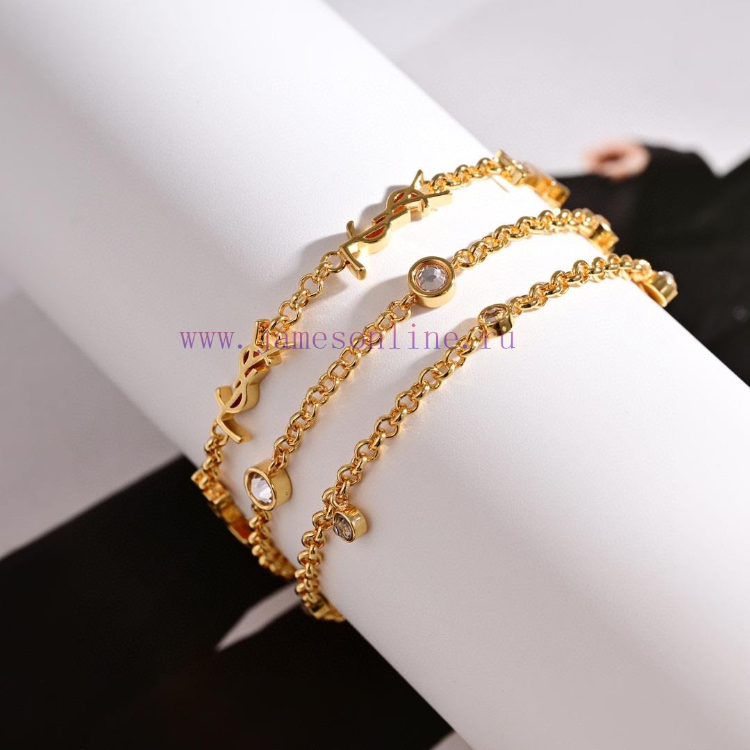 YSL Saint Laurent Letter Earrings Are Made Of Original Brass Material. Yves Saint Laurent Was F mv105n2y - Image 4