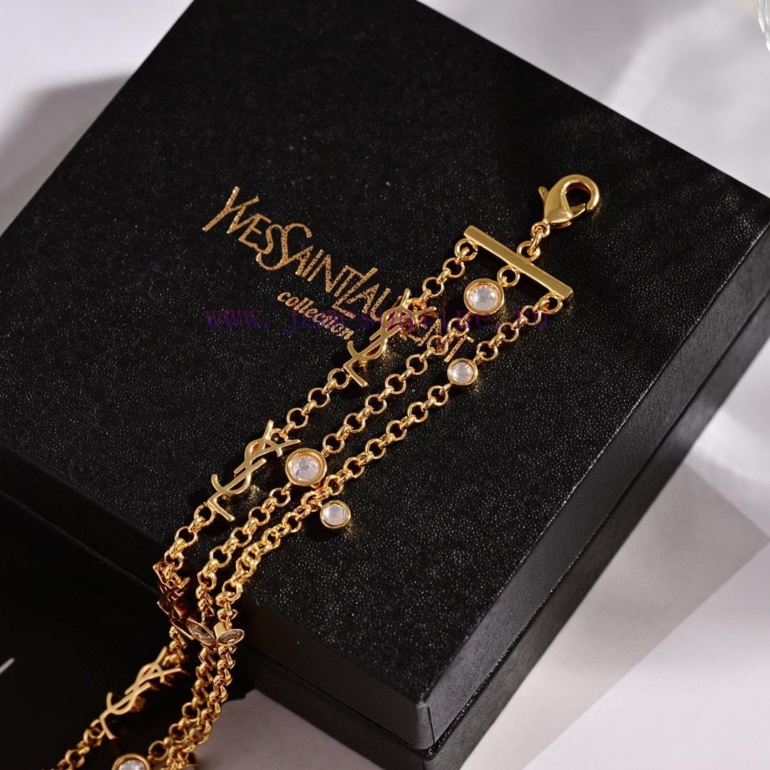 YSL Saint Laurent Letter Earrings Are Made Of Original Brass Material. Yves Saint Laurent Was F mv105n2y - Image 7