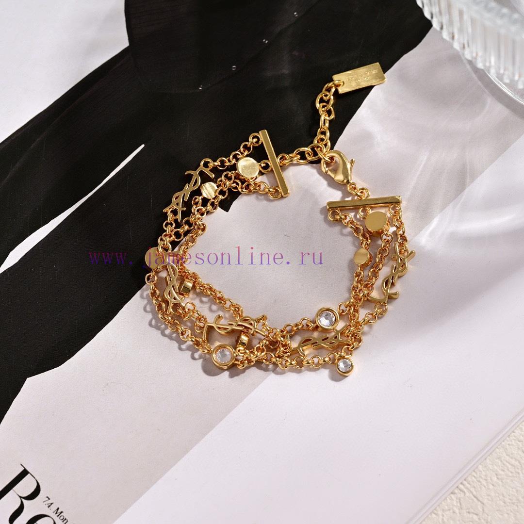YSL Saint Laurent Letter Earrings Are Made Of Original Brass Material. Yves Saint Laurent Was F mv105n2y - Image 8