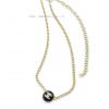 CH * Nel Black And White Round Bean Necklace Consistent ZP Brass MaterialUpdate Time: February n72tcp7z