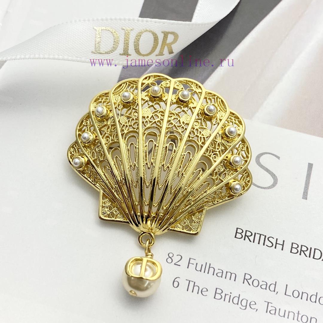 Today's New Code A738DIOR Brooch Hot Selling Item On SaleDior Gold Hollow Shell Ocean Brooch🤒 T 9pl0jzkh - Image 2