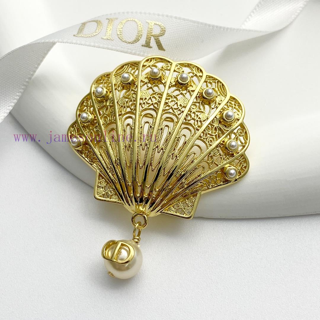 Today's New Code A738DIOR Brooch Hot Selling Item On SaleDior Gold Hollow Shell Ocean Brooch🤒 T 9pl0jzkh - Image 3