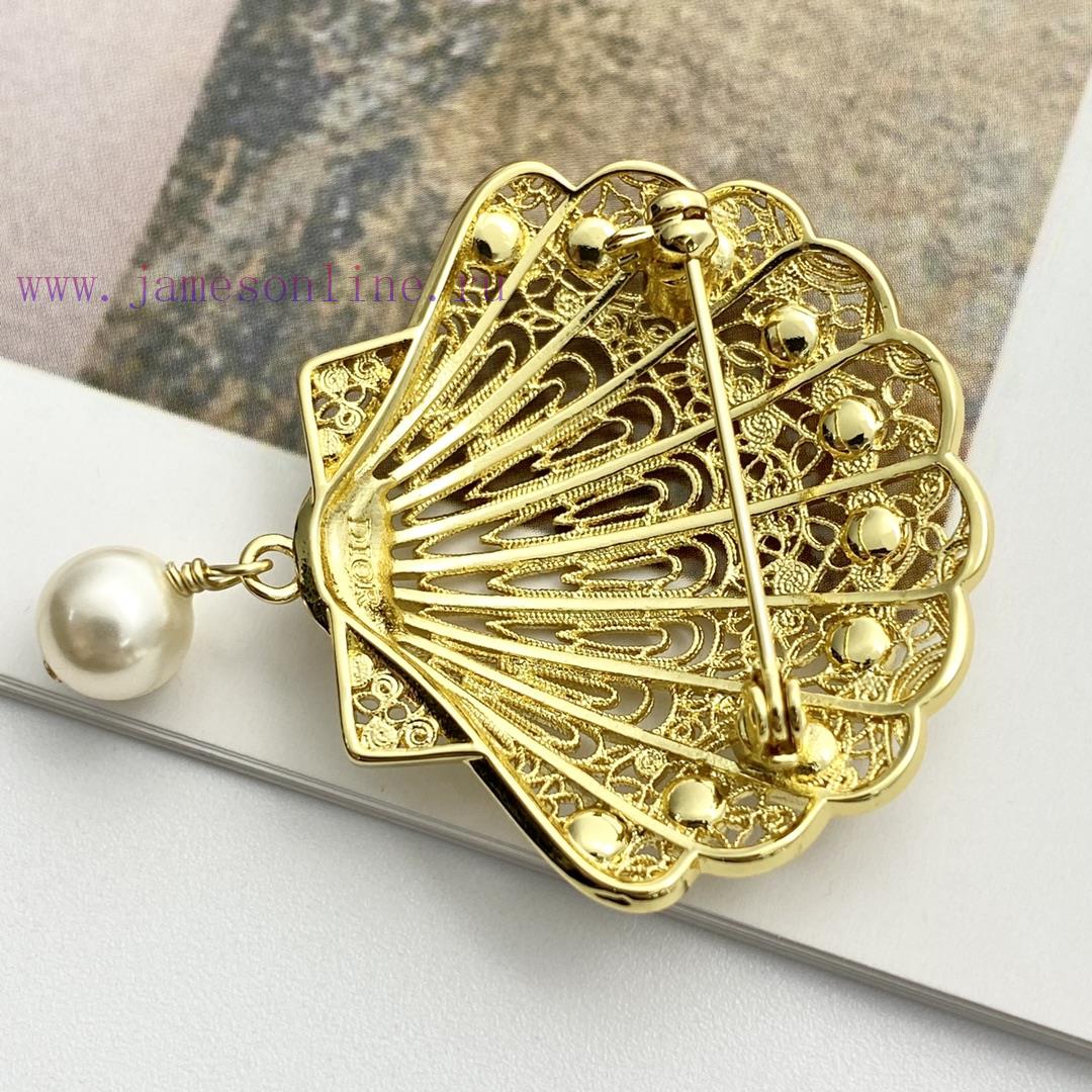 Today's New Code A738DIOR Brooch Hot Selling Item On SaleDior Gold Hollow Shell Ocean Brooch🤒 T 9pl0jzkh - Image 5