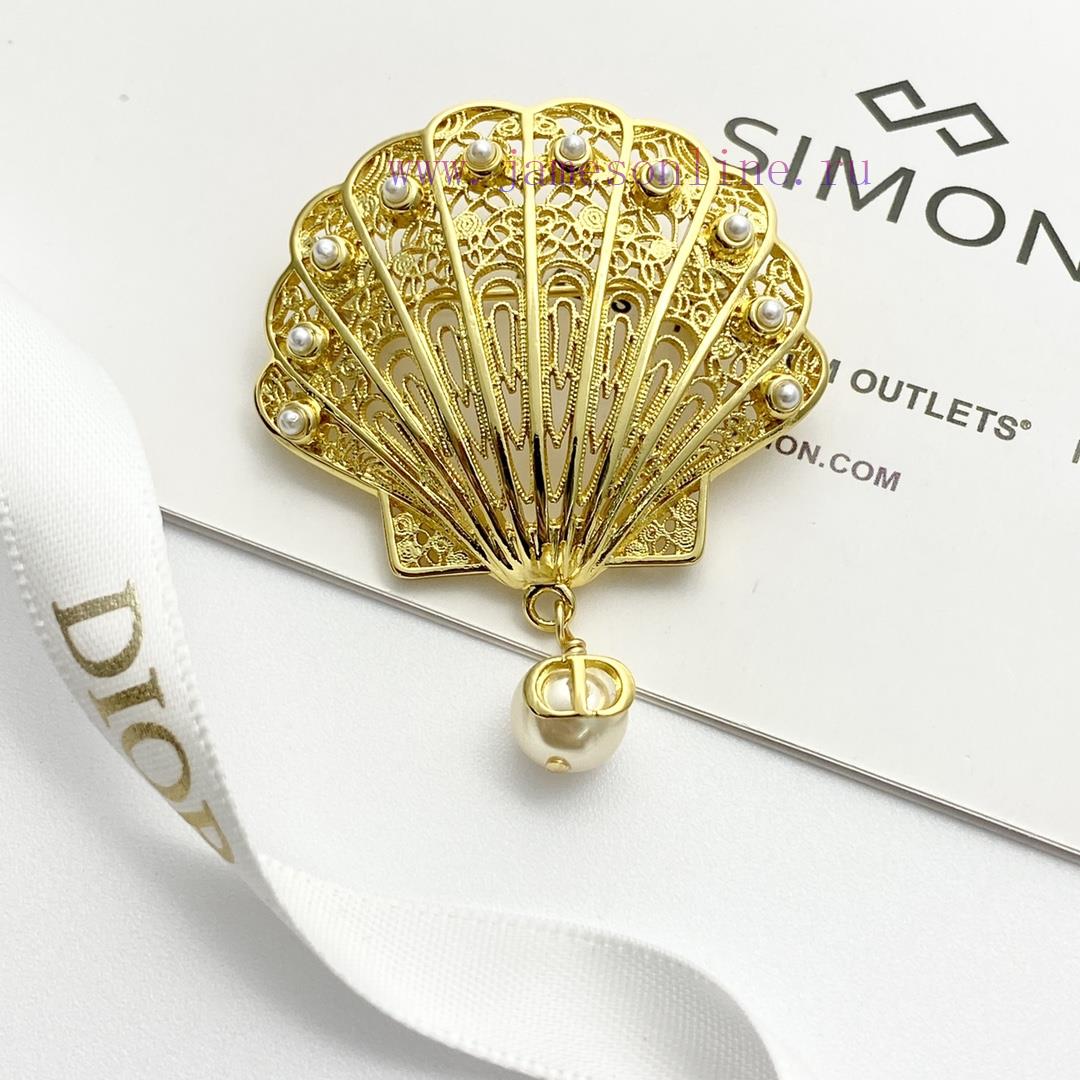 Today's New Code A738DIOR Brooch Hot Selling Item On SaleDior Gold Hollow Shell Ocean Brooch🤒 T 9pl0jzkh - Image 6