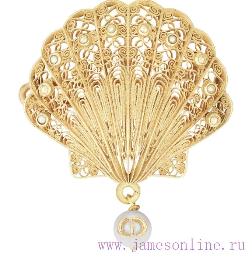 Today's New Code A738DIOR Brooch Hot Selling Item On SaleDior Gold Hollow Shell Ocean Brooch🤒 T 9pl0jzkh - Image 8