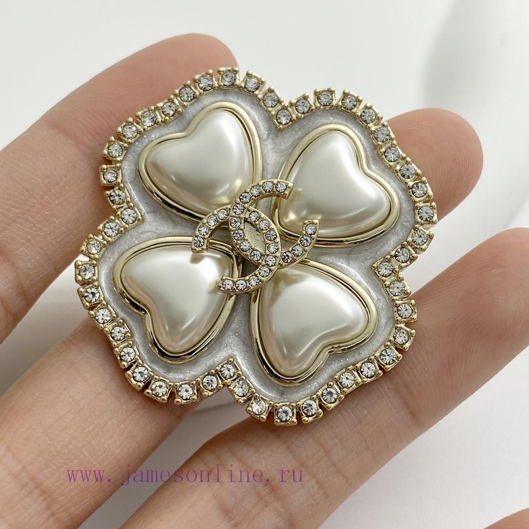 Code A692Chanel Brooch Sells Well And Hits New TrendCHAN 24 White Fritillaria Four Leaf Clover d2xthywf - Image 5