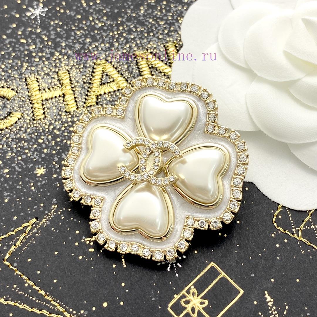 Code A692Chanel Brooch Sells Well And Hits New TrendCHAN 24 White Fritillaria Four Leaf Clover d2xthywf - Image 7