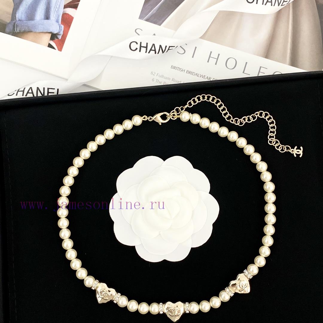 Code N807Chanel Necklace Sells Well And Hits New HeightsCHAN 24 Pearl Heart Choker Necklace🤩 Sw dl7okvjs - Image 5