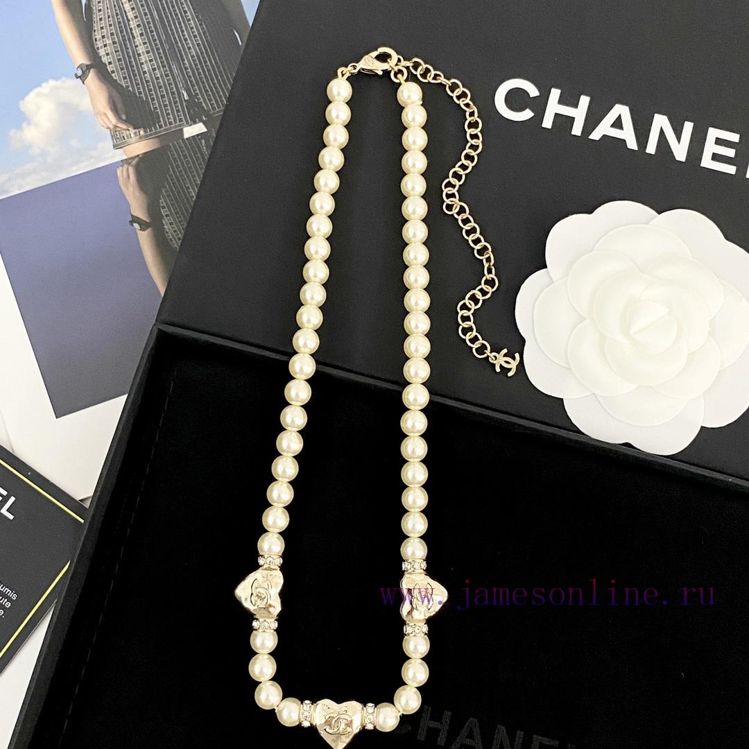Code N807Chanel Necklace Sells Well And Hits New HeightsCHAN 24 Pearl Heart Choker Necklace🤩 Sw dl7okvjs - Image 7