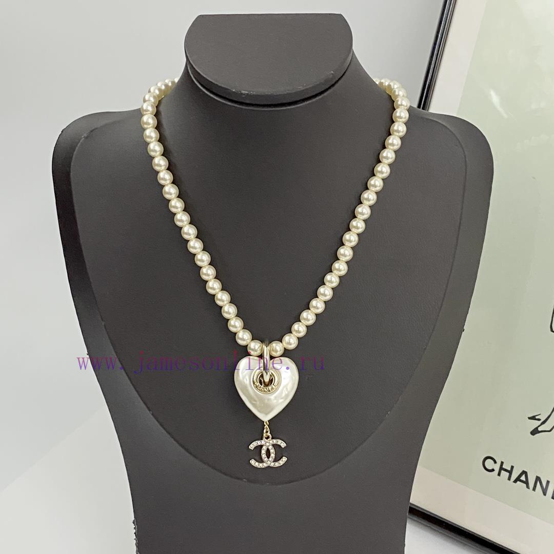Code N816Chanel Necklace Sells Well And Hits New HeightsCHAN 24 Milk White Love Pearl Necklace🤩 gawloqc0