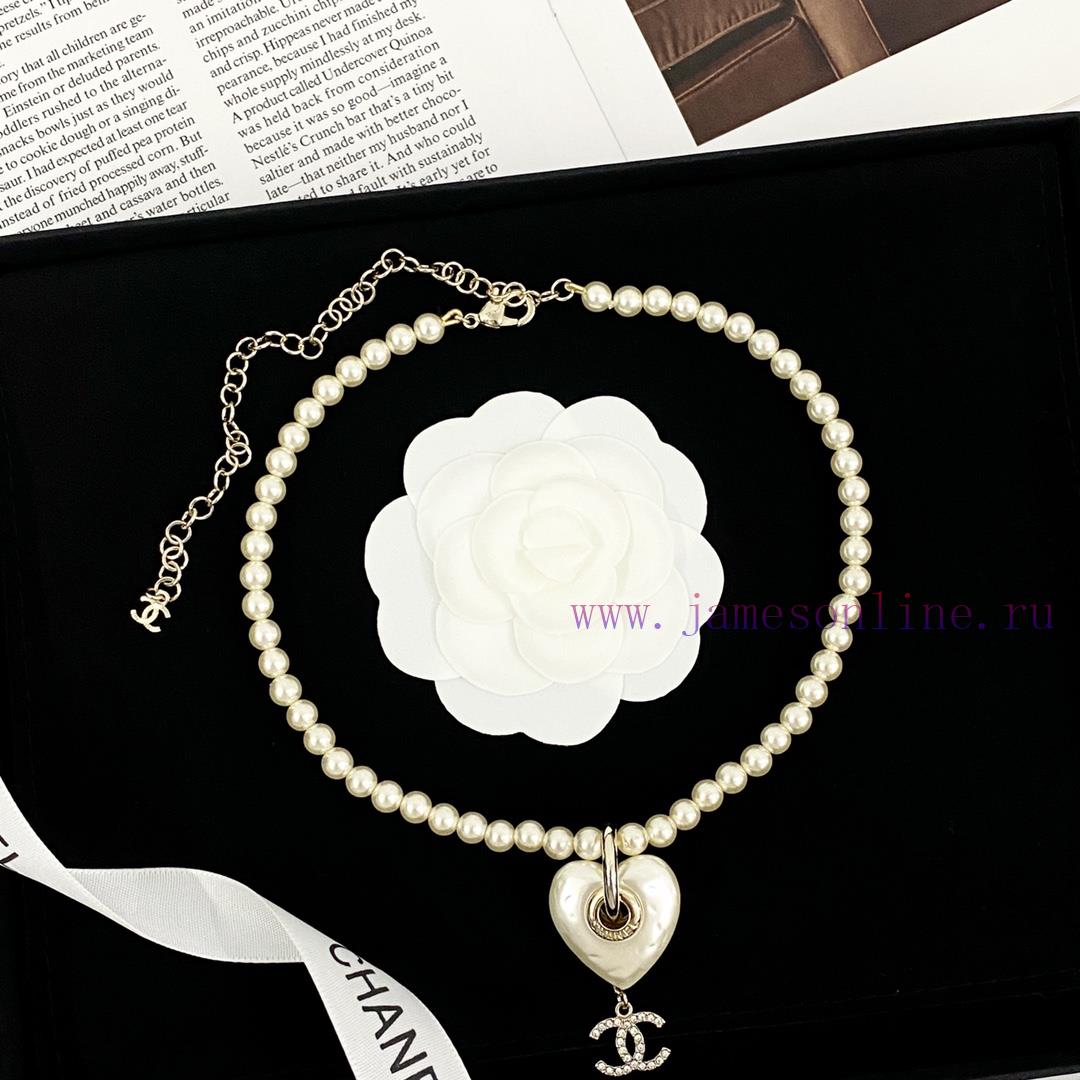Code N816Chanel Necklace Sells Well And Hits New HeightsCHAN 24 Milk White Love Pearl Necklace🤩 gawloqc0 - Image 5