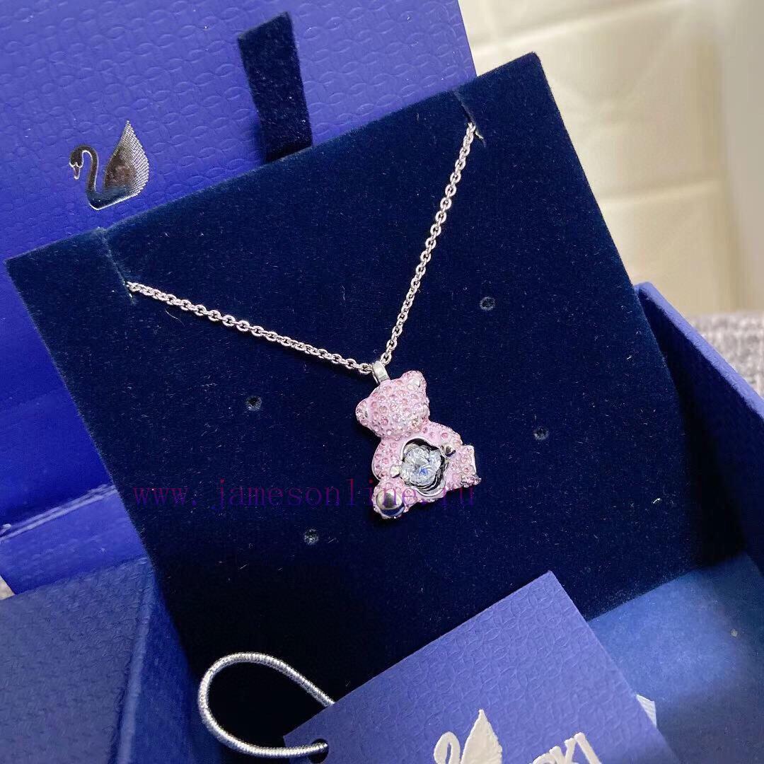 New Product Launched: Swarovski TEDDY Sparkling Teddy Bear Heartbeat Little Bear Women's Neckla 1o2fge0j - Image 4
