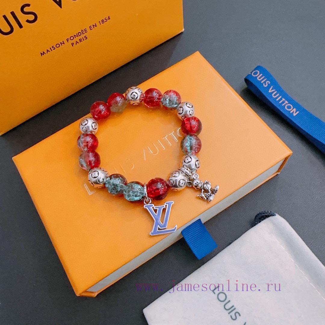Seiko LV Louis Vuitton Multi Element Agate Thai Silver Style Large Bracelet Quan Zhilong Celebr xp3ogsw5 - Image 4