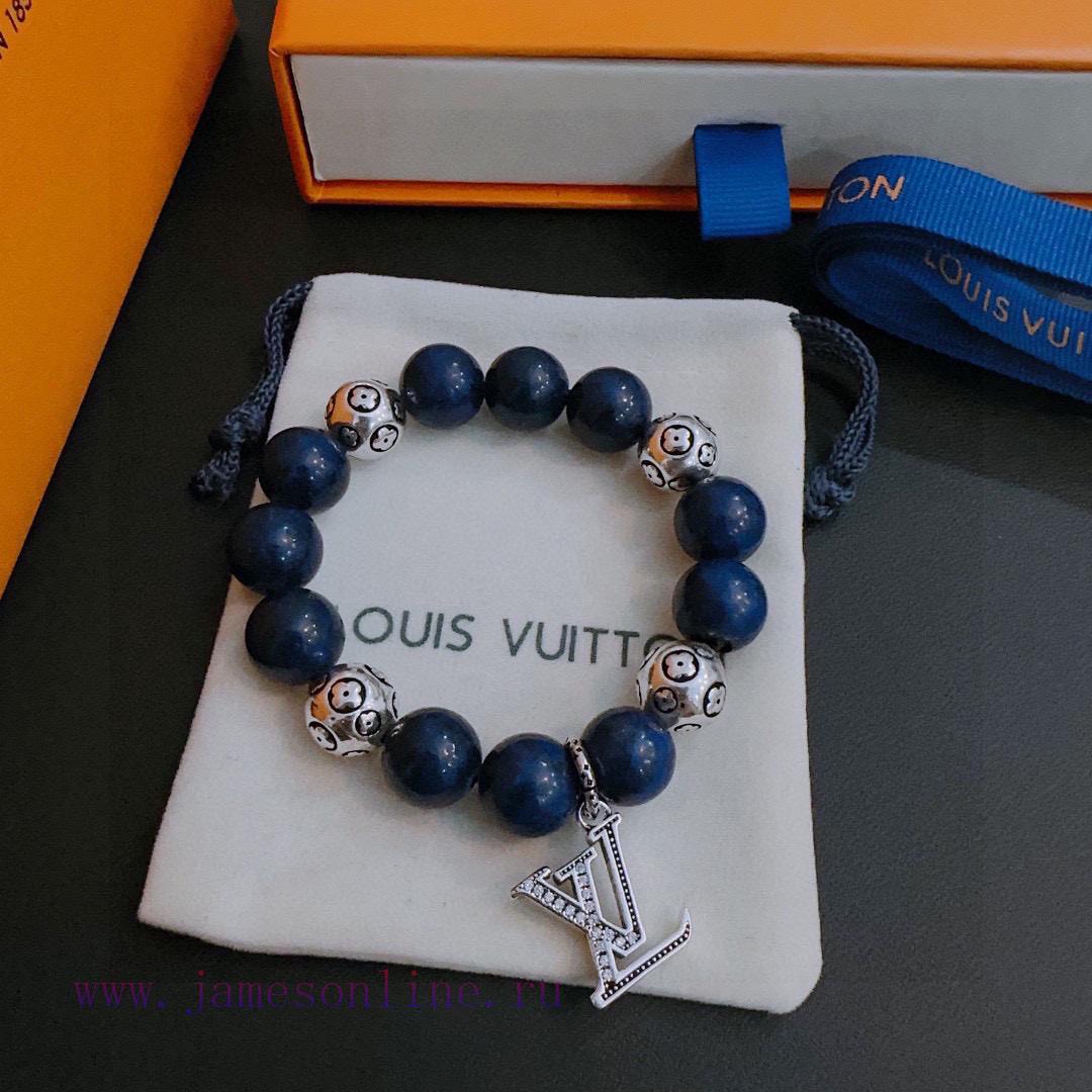 Seiko LV Louis Vuitton Multi Element Turquoise Thai Silver Style Large Bracelet Quan Zhilong St shq88fmf - Image 3