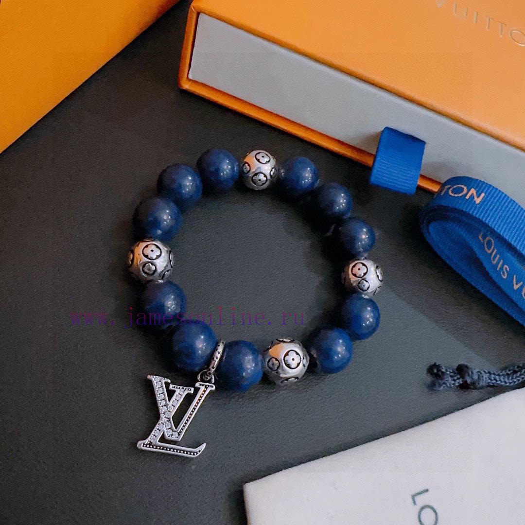 Seiko LV Louis Vuitton Multi Element Turquoise Thai Silver Style Large Bracelet Quan Zhilong St shq88fmf - Image 4