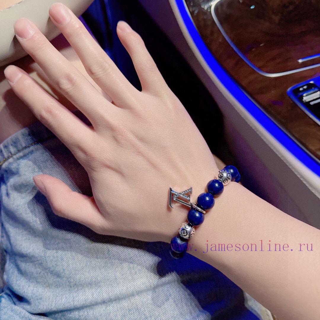 Seiko LV Louis Vuitton Multi Element Turquoise Thai Silver Style Large Bracelet Quan Zhilong St shq88fmf - Image 5