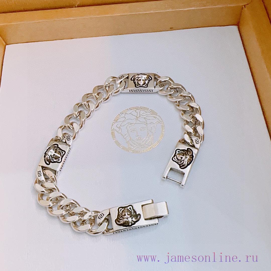 High Quality Versace Bracelet Medusa Avatar Original Single Item New Model Retro Trend Fashion 871bwmsf