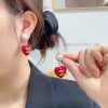 New Model Launched 🥰 High End Chanel Double C Simple New Year Red Heart Earnail Earrings. These 30twbblk