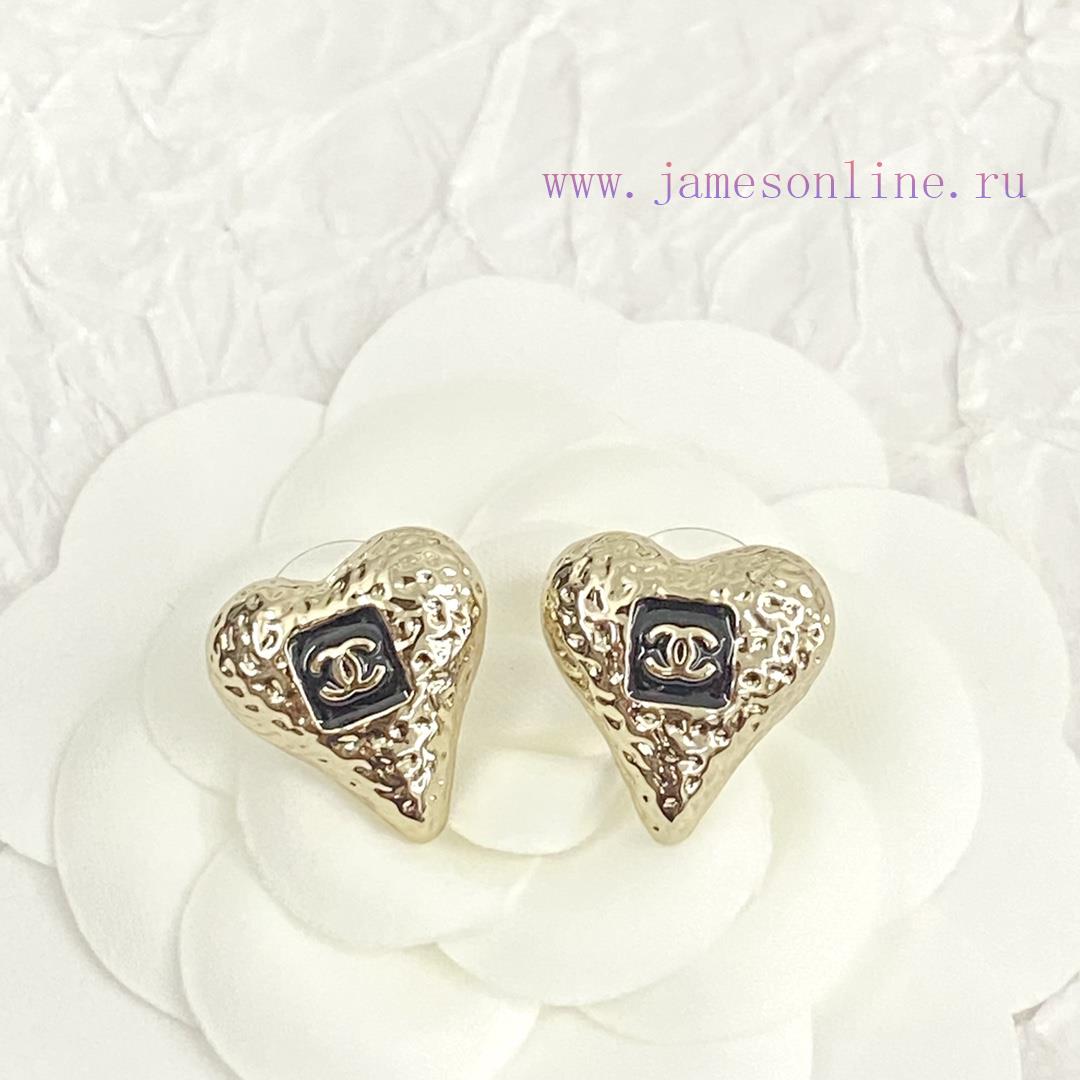 Code E2403Chanel Earrings Hot Selling Item Hits New Consensus ZpCHAN 23K Black Enamel Lava Hear zvkd6ii9