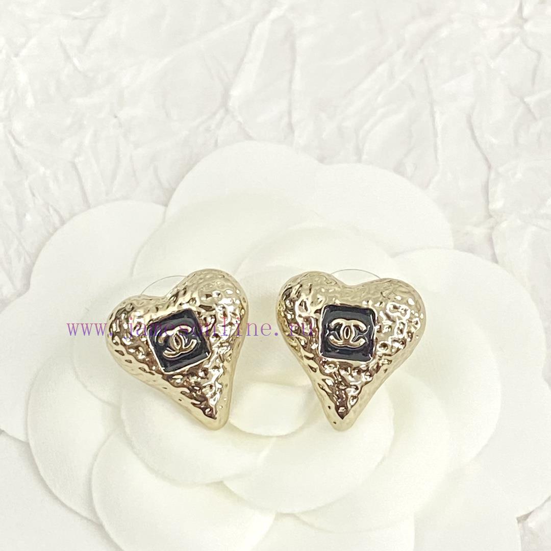 Code E2403Chanel Earrings Hot Selling Item Hits New Consensus ZpCHAN 23K Black Enamel Lava Hear zvkd6ii9 - Image 2