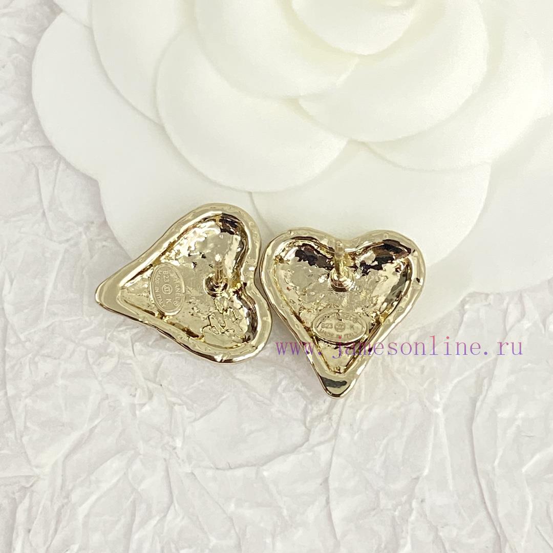 Code E2403Chanel Earrings Hot Selling Item Hits New Consensus ZpCHAN 23K Black Enamel Lava Hear zvkd6ii9 - Image 5