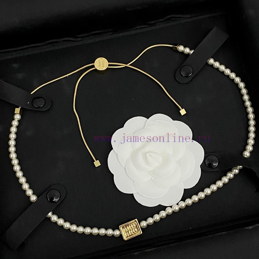 Today's New Code N836MiuMiu Necklace Hot Selling Item Hits New MarketMiumiu Small Square Logo P jb0tbrdp - Image 5