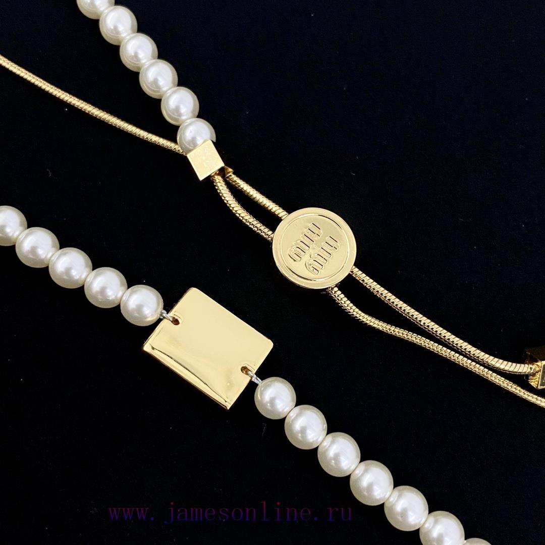 Today's New Code N836MiuMiu Necklace Hot Selling Item Hits New MarketMiumiu Small Square Logo P jb0tbrdp - Image 6