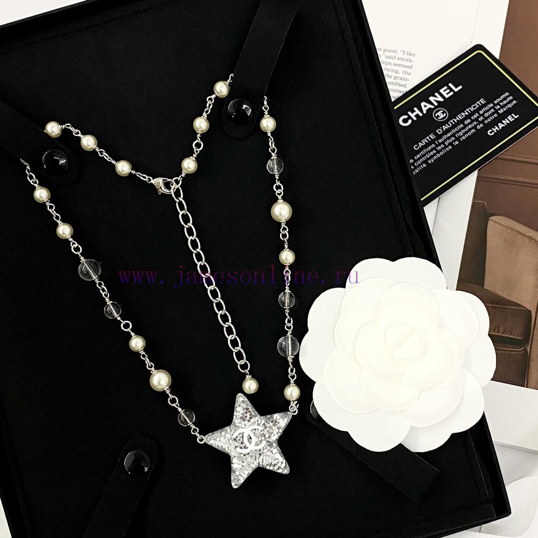 Today's New Code N991Chanel Necklace Sells Well And Hits New HeightsCHAN 25 Acrylic Star Glass l820l3fl - Image 9