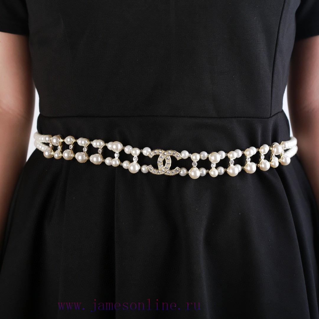 Chanel's New Waist Chain Is Launched Simultaneously. Double C Pearl Waist Chain Is Meticulously ga9ocqqg