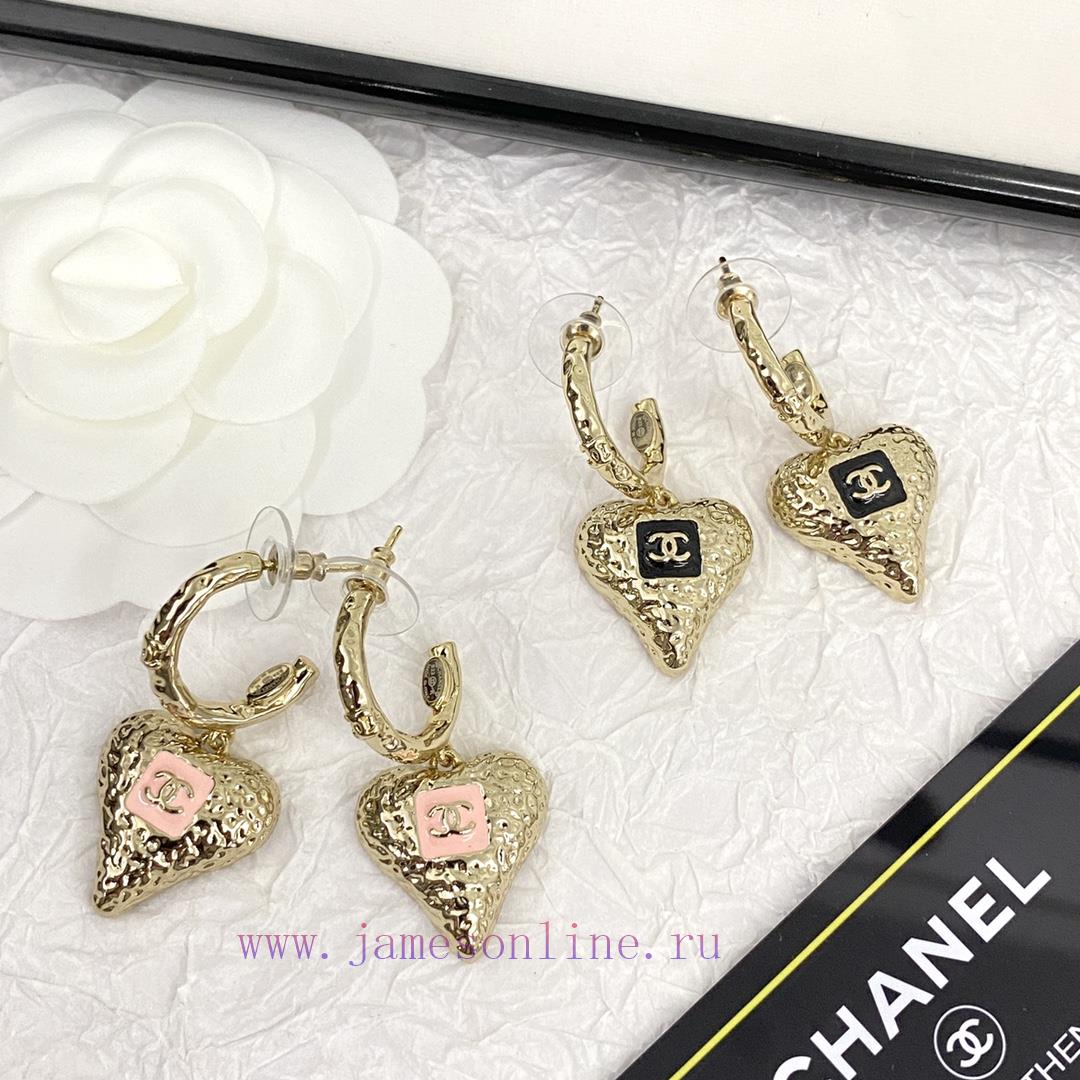 Code E5390Chanel Earrings Hot Selling Item Hits New Consensus ZpCHAN 23K Pink Enamel Lava Heart jub7chuw - Image 9