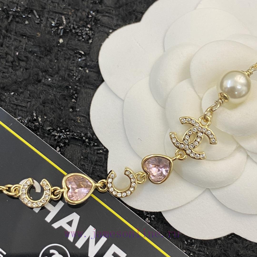 Code N537Chanel Necklace Hot Selling Item Hits New MarketCHANEL Pink Love Letter Pearl Chocker up5ytv46 - Image 6