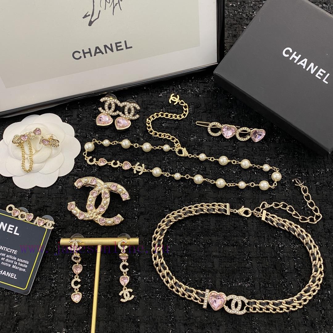 Code N537Chanel Necklace Hot Selling Item Hits New MarketCHANEL Pink Love Letter Pearl Chocker up5ytv46 - Image 10