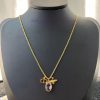 Code N495Dijia Necklaces Are Hot Selling And Newly ReleasedDIOR Pink Imitation Crystal Necklace rdkps7gy