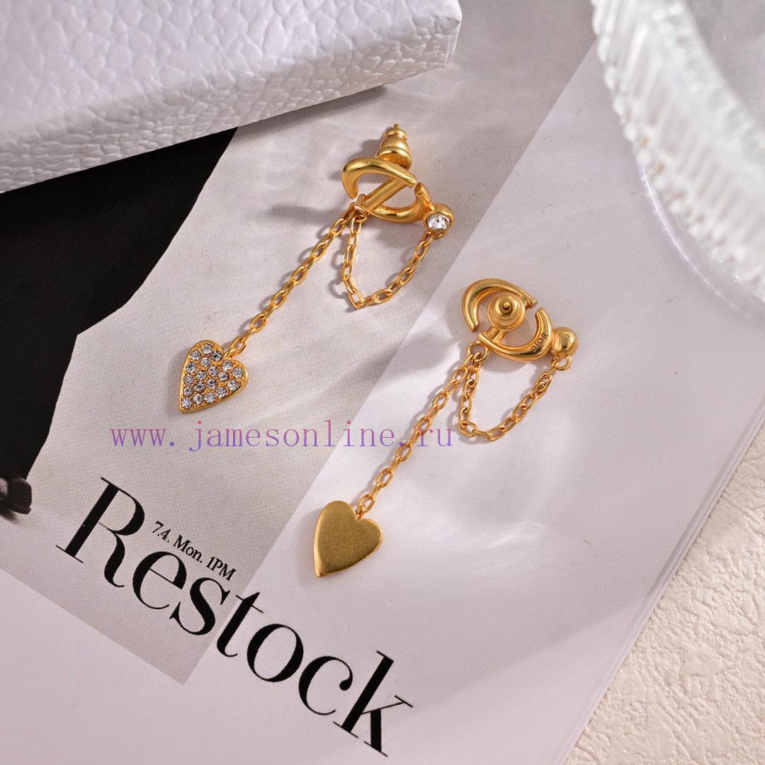 Dior's New Earrings Which Are Loved By Top Tier Brands Have A Metallic Texture And A Reverse Ve i4m35t1r