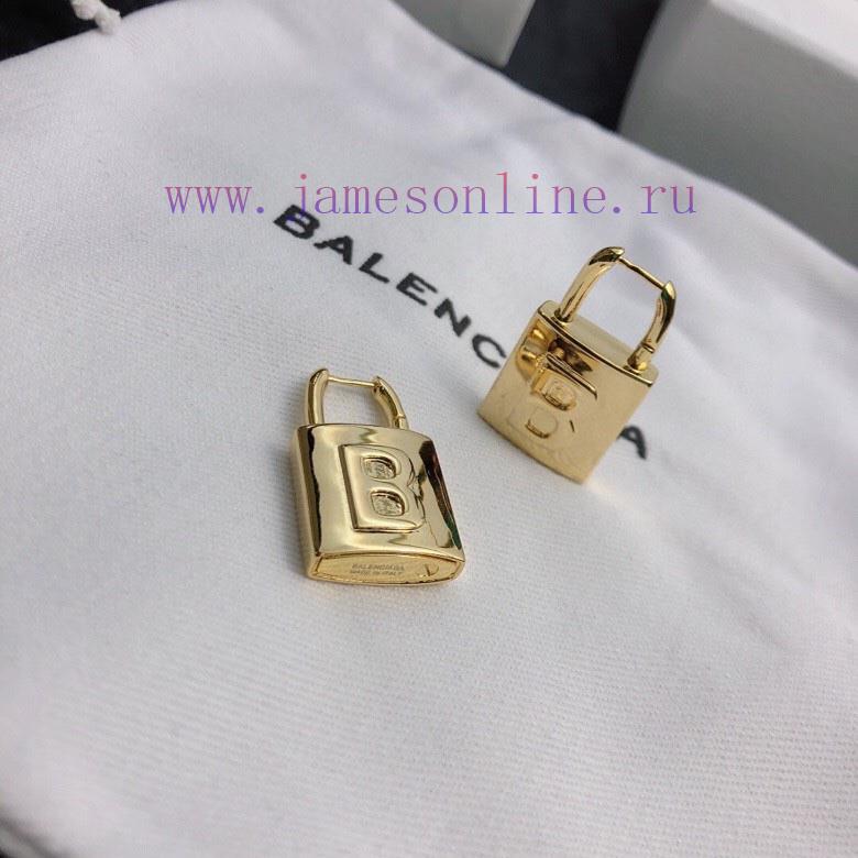 Original Order New Product Balenciaga New Gold Earrings Made Of Brass Material Plated With 18k 4vkn8i05 - Image 4